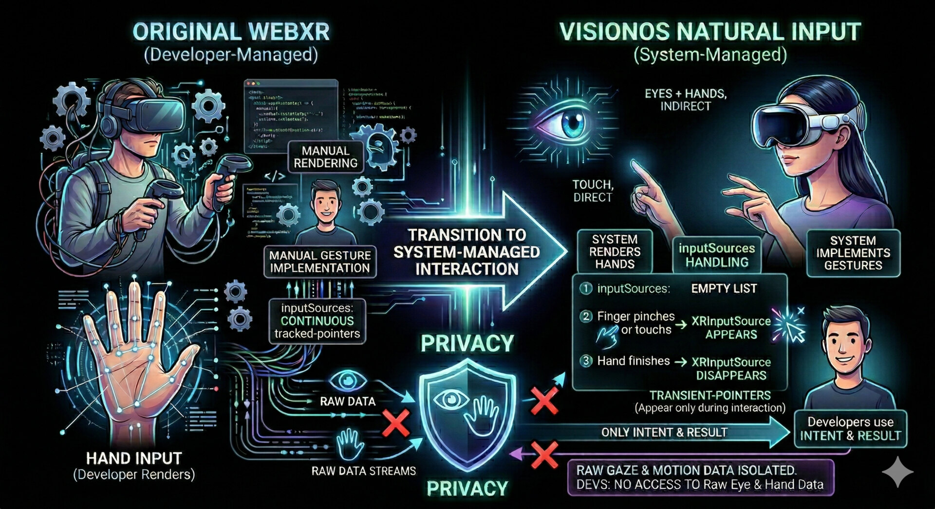WebXR natural input on visionOS