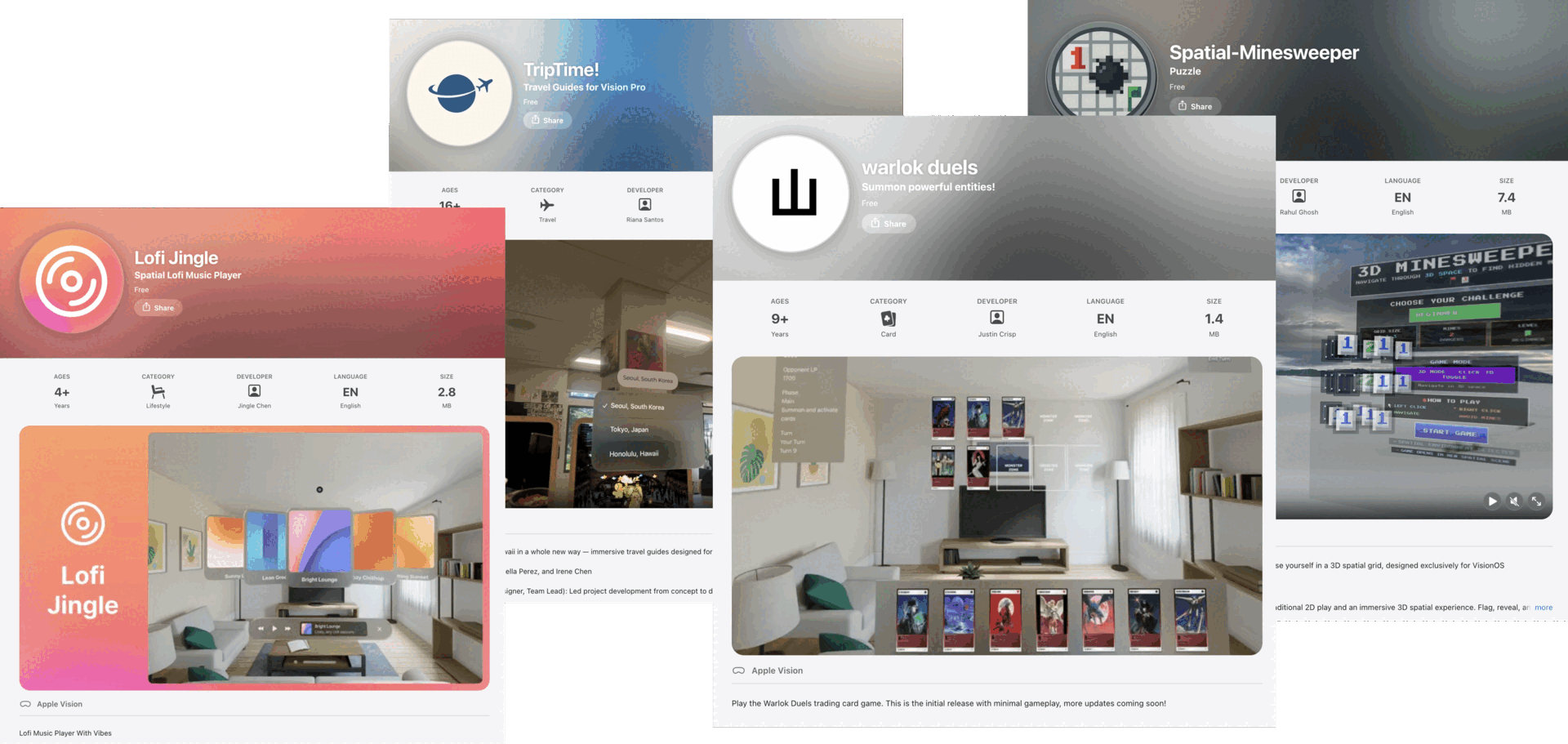 Examples of real apps built with WebSpatial